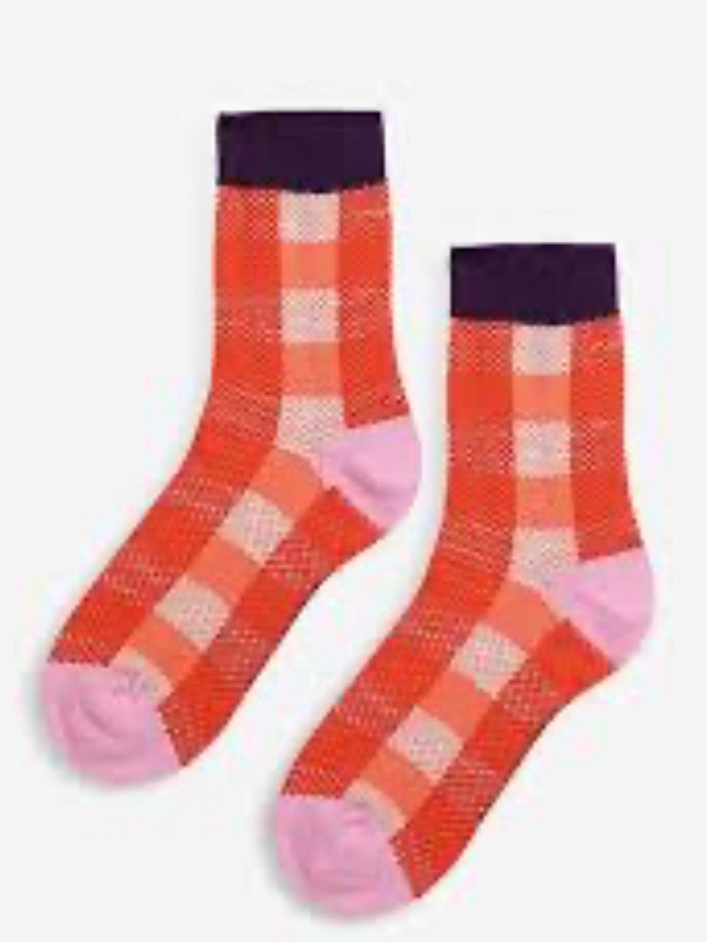 Bobo Choses Red Checkered Short Socks